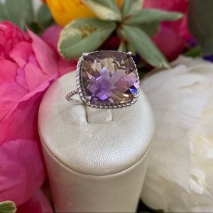 Sterling Silver Rainbow Quartz Ring